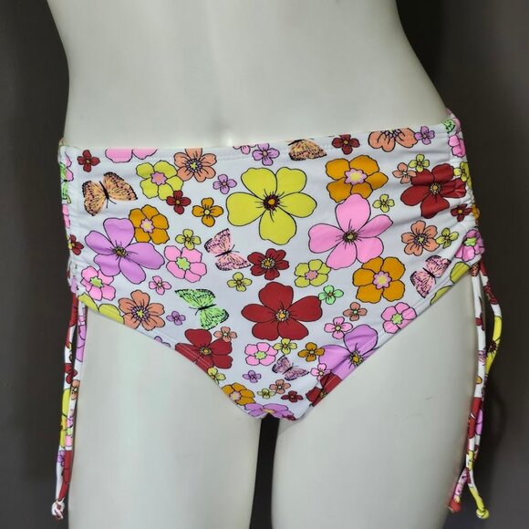 California Waves Cinch Side High Waist Bikini Bottom - Picture 2 of 8